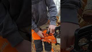 @ServicestarOy Ported Echo CS 2511-WES cold start #stihl #chainsawman #satisfying #asmr #shorts