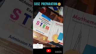 SOSE 🤓Prepration💯 ll #sose #sose_entrance_exam_details #shorts #class9and11 #stem  #yoneelclasse