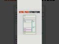HTML Page Structure👨‍💻💻📲.  #structure #webpage #html