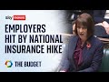 Chancellor confirms hike in employers' NI while not increasing taxes for 'working people'