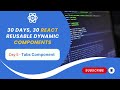 Create a Fully Dynamic & Reusable Tabs Component in React | Step-by-Step Guide with Demo