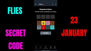 Flies Puzzle Insects Today | Flies Sequence game 23 January | Flies Sequence game today