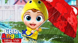 Bé Học Cách Mặc Áo | Mưa Rơi Rồi | Little Angel Tiếng Việt