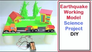 how to make earthquake working model | inspire social science project diy | howtofunda @craftpiller
