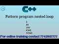 pattern program in C++ using nested loop
