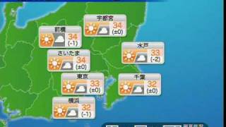 きょうも残暑が続く　　山沿いはゲリラ雷雨 Update2010-08-08 朝