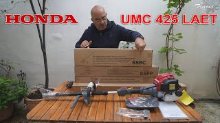 Ανοίγοντας το Honda UMC 425 LAET το πολυεργαλείο κήπου.