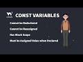 JavaScript const - Part 2 - const Need to Know - #w3schools #javascript #programming
