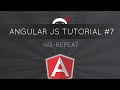 AngularJS Tutorial #7 -  ng-repeat directive