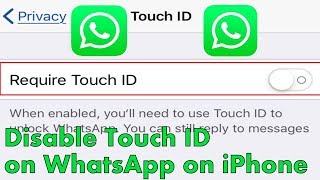 How to Disable Touch ID on WhatsApp on iPhone