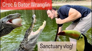 Croc \u0026 Gator Wranglin \u0026 sanctuary vlog!