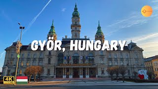 Györ, Hungary 4K Winter City Walking Tour - with Captions