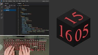ASMR Programming - Coding Cube Clock using Html CSS and Javascript - No Talking