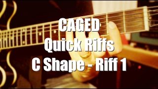 CAGED Quick Riff - C Shape Riff 1 | Tom Strahle | Pro Guitar Secrets