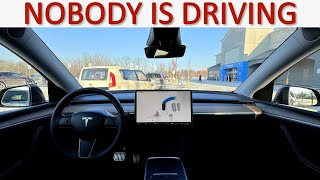 Driverless Tesla EVADES Walmart Customers | Actually Smart Summon