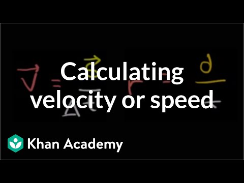 Calculating average velocity or speed | One-dimensional motion | Physics | Khan Academy Calculating average velocity or speed | One-dimensional motion | Physics | Khan Academy