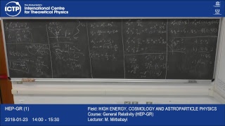 General Relativity (HEP-GR) 1 of 30