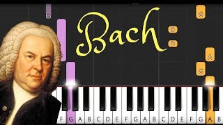 Minuet In G Major - Bach - EASY Piano Tutorial