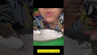 DYMA KULINER 💕ASMR RAW RICE EATING💕 Makan Beras Mentah💕 #mukbang @dymavlog