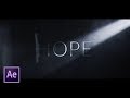 Dark Volumetric Cinematic Intro | After Effects Tutorial