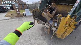 INSANE Bulky Garbage Collection with Rear Loader Trash Truck | 4K UHD