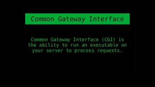 Let's Learn About the Common Gateway Interface (CGI) for Web