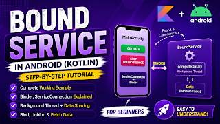 😍 ANDROID - 😍 BOUNDED SERVICE IN KOTLIN ANDROID ~ BACKGROUND THREAD ~ POST UPDATES ON UI || 😍 KOTLIN