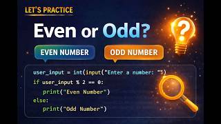 Python Practice Question 🔥 | Even or Odd Program (User Input) 🐍 Beginner Friendly