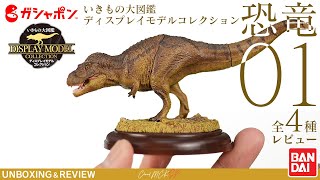 【1回1,000円の手のひらサイズフィギュア】ガシャポン いきもの大図鑑ディスプレイモデルコレクション恐竜01 全4種類 開封レビュー【Capsule toy figure UNBOXING】