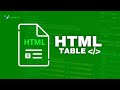 Creating Table with HTML (Practical)