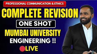 🔴LIVE |COMPLETE REVISION|Professional Communication \u0026 ethics|Mumbai University|PRADEEP GIRI SIR