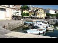 beach and harbour volosko opatija croatia