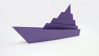 How to Make a Paper Ship - Easy Origami Ship Tutorial - DIY Paper Boat Making