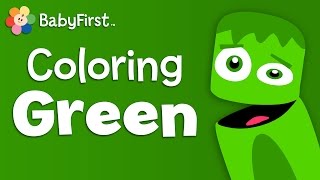 Leaves, Grass and Frogs | Green | Learn the Colors | Color Crew | BabyFirst TV