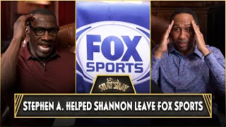 Stephen A. Smith Tells Shannon Sharpe He Knew When It Was Over For Him At Fox Sports 1