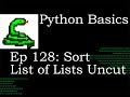 Python Basics Sort List of Lists Uncut