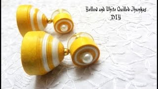 How to make paper quilling jhumkas or earring easy method Earrings Making video