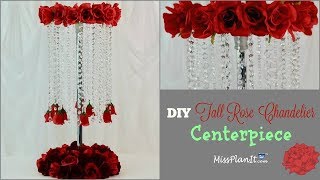 DIY Tall Rose Chandelier Wedding Centerpiece | DIY on a Budget | DIY Tutorial