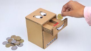How To Make Coin Bank Box From Cardboard | Awesome Cardboard Projects
