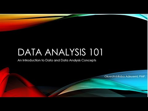 Data Analysis Crash Course Tutorial 1 Data Analysis Basics Data Analysis Crash Course Tutorial 1 Data Analysis Basics