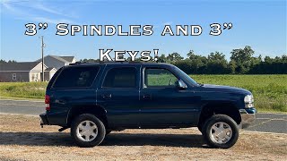 INSTALLING 3” LIFT SPINDLES AND KEYS ON MY YUKON! | SUEDE HEADLINER COMPLETE!