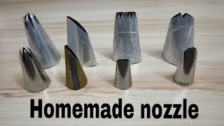 बेकार केन से बनाए केक सजाने की नोजल्स।HOME MADE NOZZLES FROM WASTE CAN |