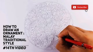 How To Draw An Ornament : Malay Traditional Style #14th Video