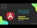 Angular Tutorial #8 - ngFor Directive