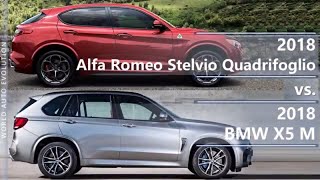 2018 Alfa Romeo Stelvio Quadrifoglio vs 2018 BMW X5 M (technical comparison)