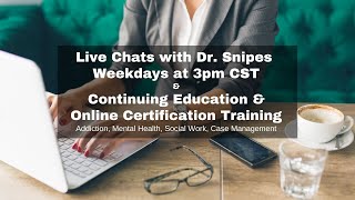 Subscribe to be notified of live chats, new videos and CEU Coupons