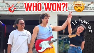 14 YEAR OLD VS PROFESSIONAL 🎸 INSANE GUITAR BATTLE!! 🤯 BUT WHO WON?!