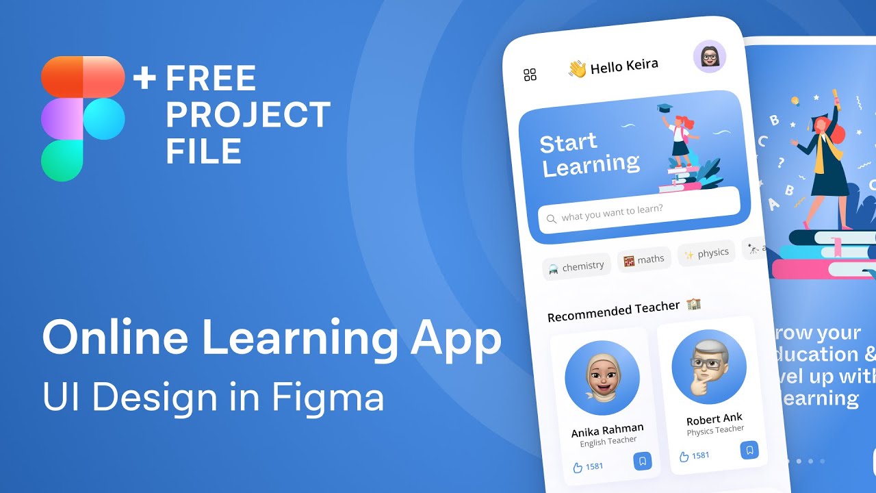 Online Learning App UI Design In Figma | Web Design Tutorial + Free ...