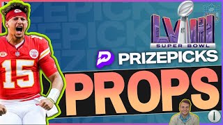 NFL Player Props - Top Prop Bets on PRIZEPICKS + UNDERDOG for the Superbowl - Chiefs vs Niners