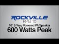 Rockville RPG10 600 Watt 2-Way DJ/PA Powered Speaker With an 10